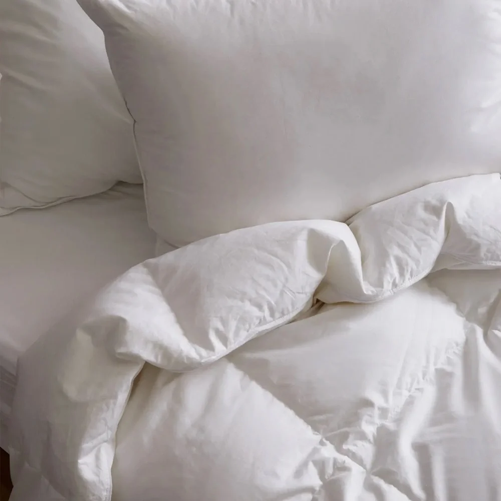 Quince Premium Duck Down lightweight White Comforter in Twin 762